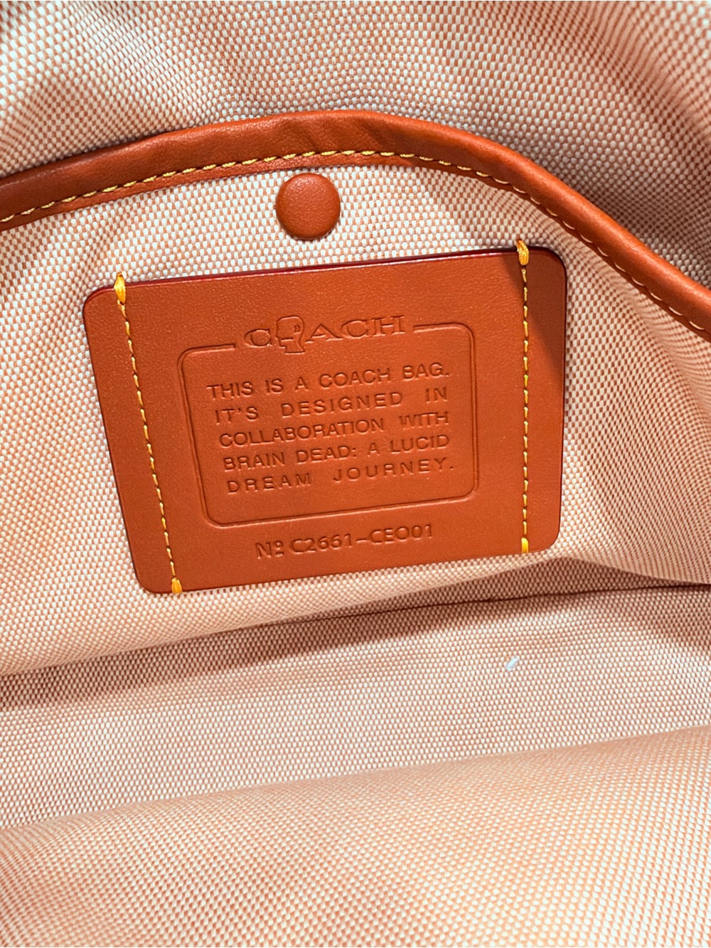 Coach x Brain Dead Mouse Dakota in Amber Brown NWT - Picture 5 of 6